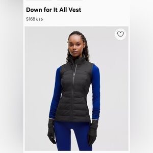 NWT Lululemon Down for It All Vest